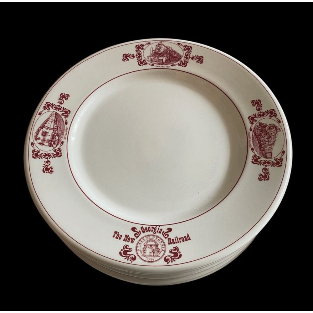 Vintage Shenango China New Georgia Railroad Restaurant Ware 9.5" Dinner Plate (2
